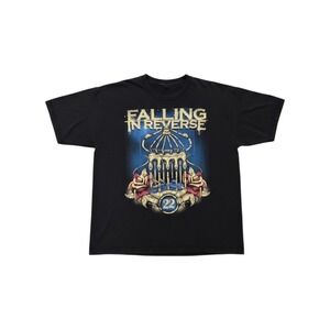 Falling In Reverse Graphic T-Shirt Mens XL Black Excellent 2022 Band Tee Music